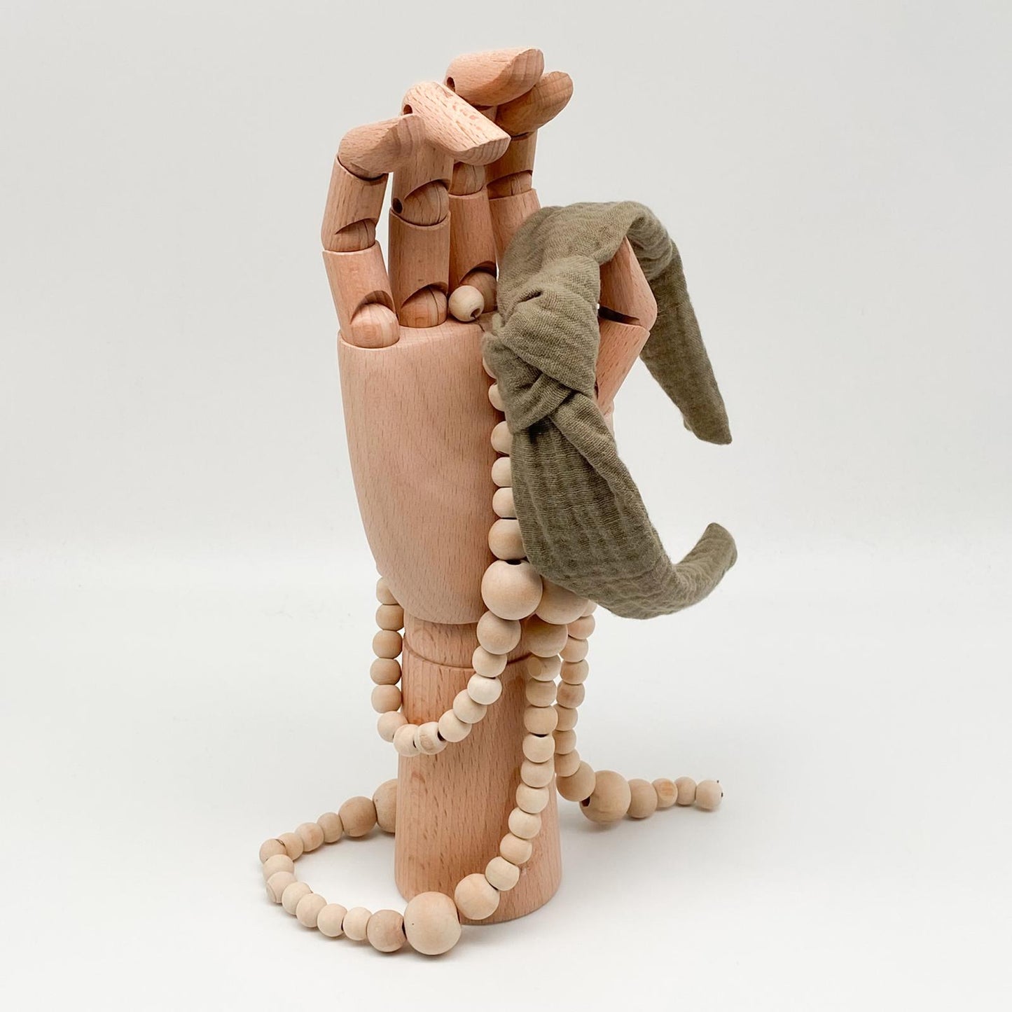 EMIL • Knoten-Haarreif • Musselin • khaki