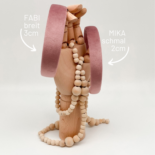 FABI • breiter Haarreif • Samt • altrosa