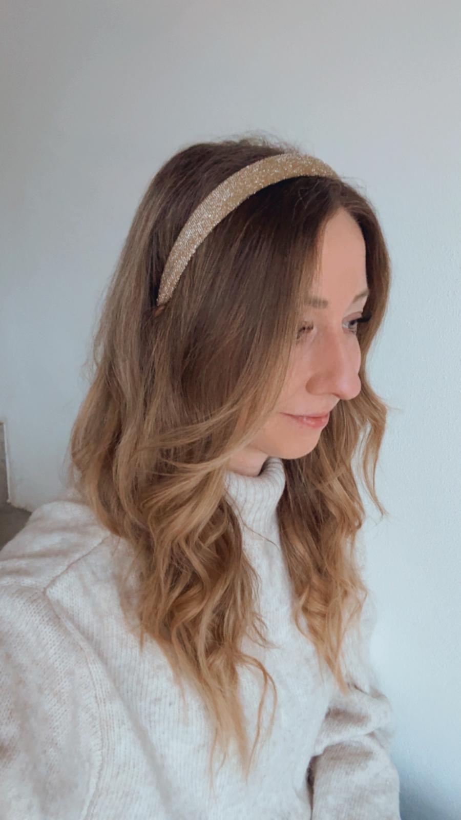 LOUIS • schmaler Haarreif • Glitzer • gold