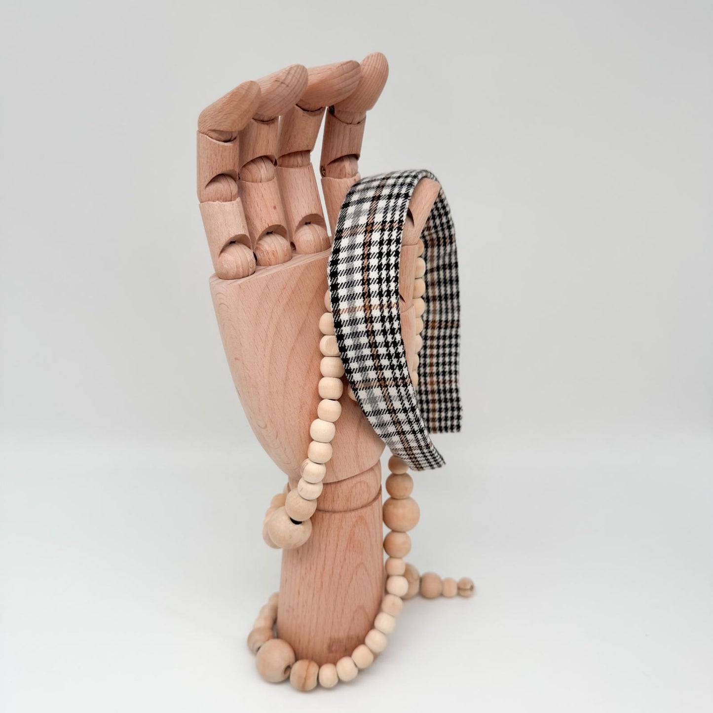 LUDWIG • breiter Haarreif • Karo creme