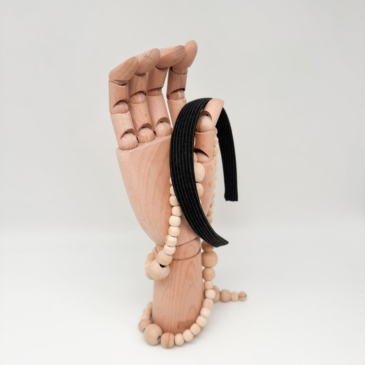 WILLI • schmaler Haarreif • Nadelstreifen schwarz