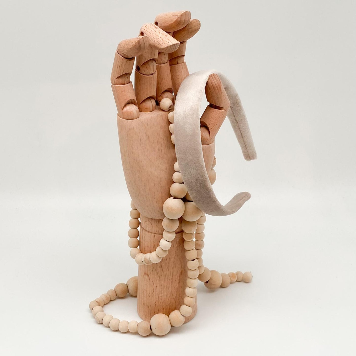 MIKA • schmaler Haarreif • Samt • beige