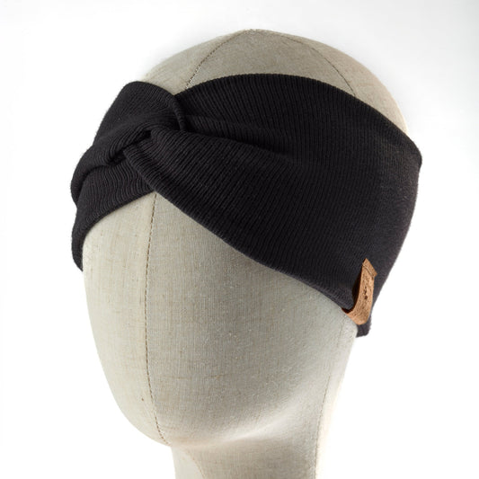 leichtes Knotenstirnband • schwarz