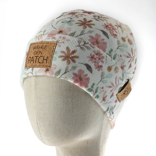 leichte Hipster-Beanie • Blume I