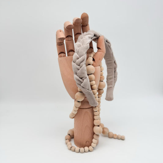 HENRY • geflochtener Haarreif • Cord • beige