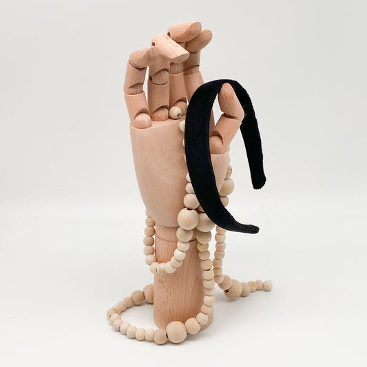 FLO • schmaler Haarreif • Cord • schwarz