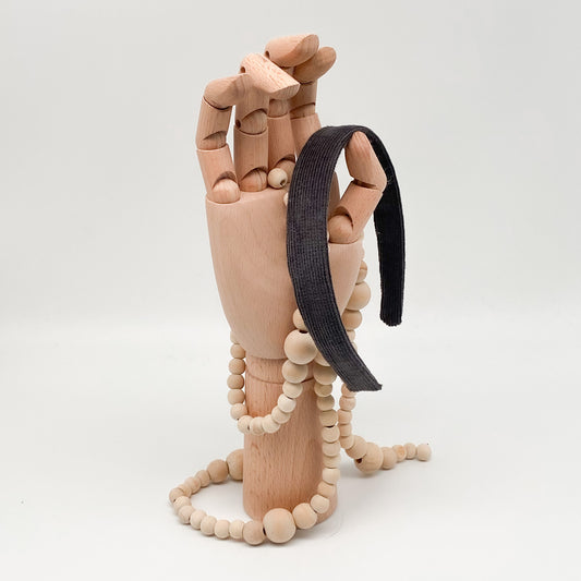 FLO • schmaler Haarreif • Cord • grau