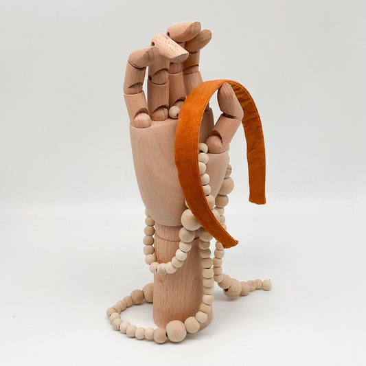FLO • schmaler Haarreif • Cord • curry