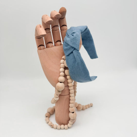 JENS • Knoten-Haarreif • Jeans • hellblau