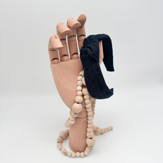 JENS • Knoten-Haarreif • Jeans • schwarz