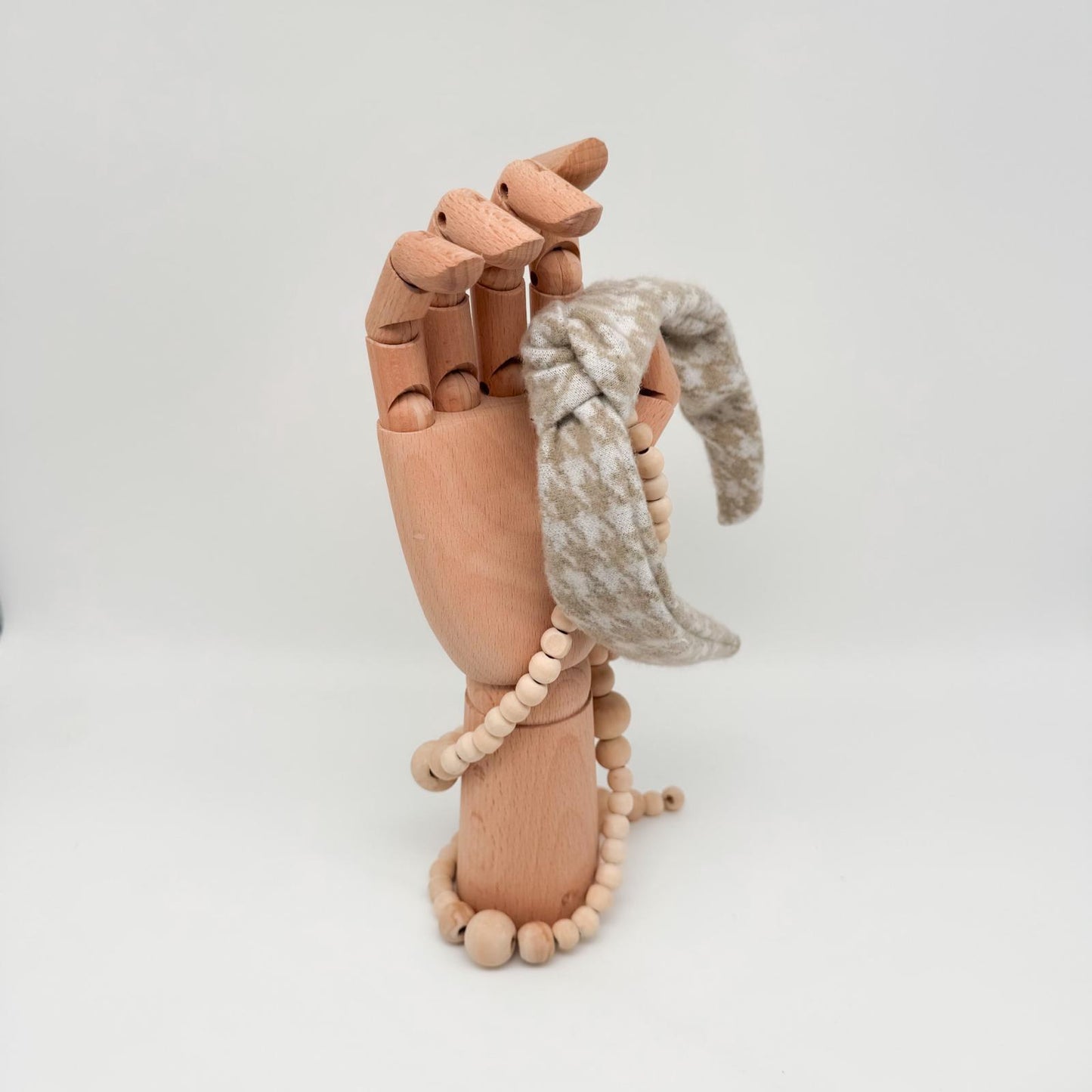 MAX • Knoten-Haarreif • Hahnentritt beige