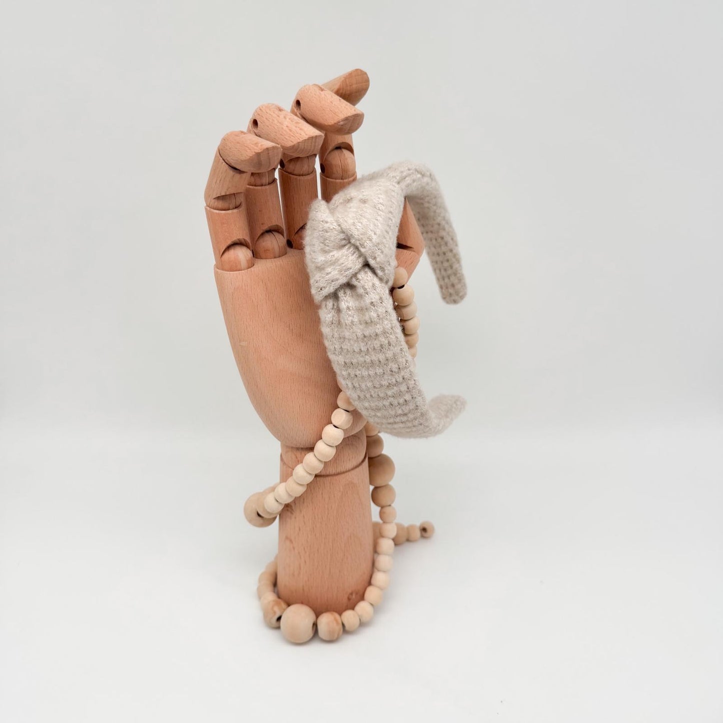 MAX • Knoten-Haarreif • Strick beige