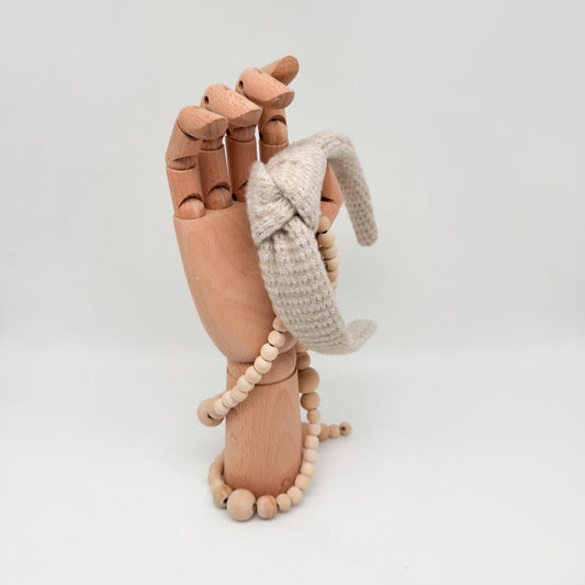 MAX • Knoten-Haarreif • Strick beige