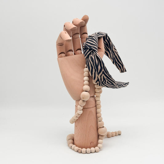 MAX • Knoten-Haarreif • Zebra beige