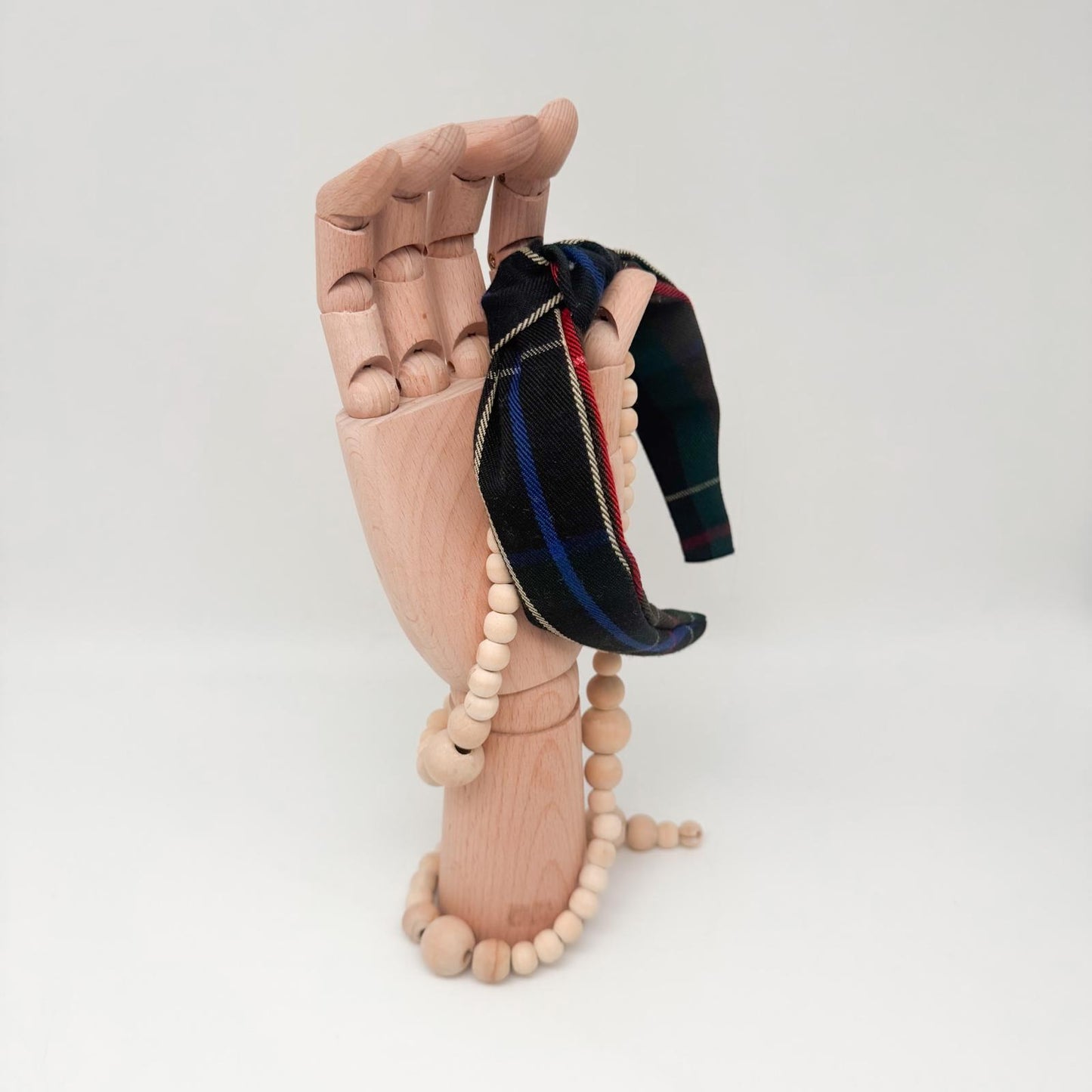 JAMES • Knoten-Haarreif • Karo grün