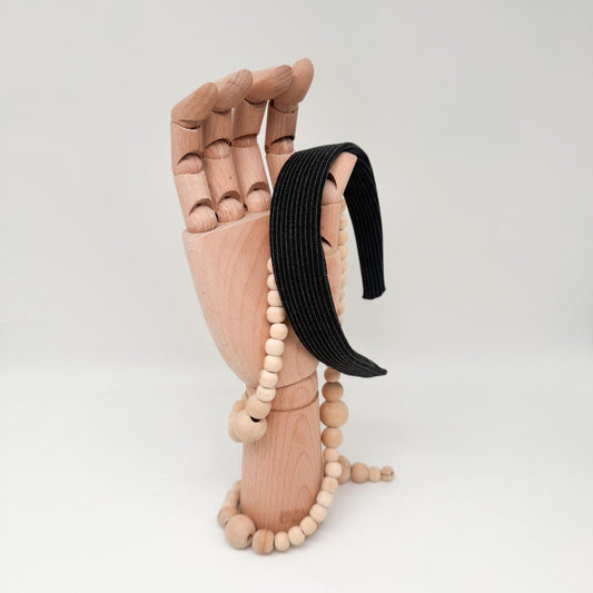 LUDWIG • breiter Haarreif • Nadelstreifen schwarz