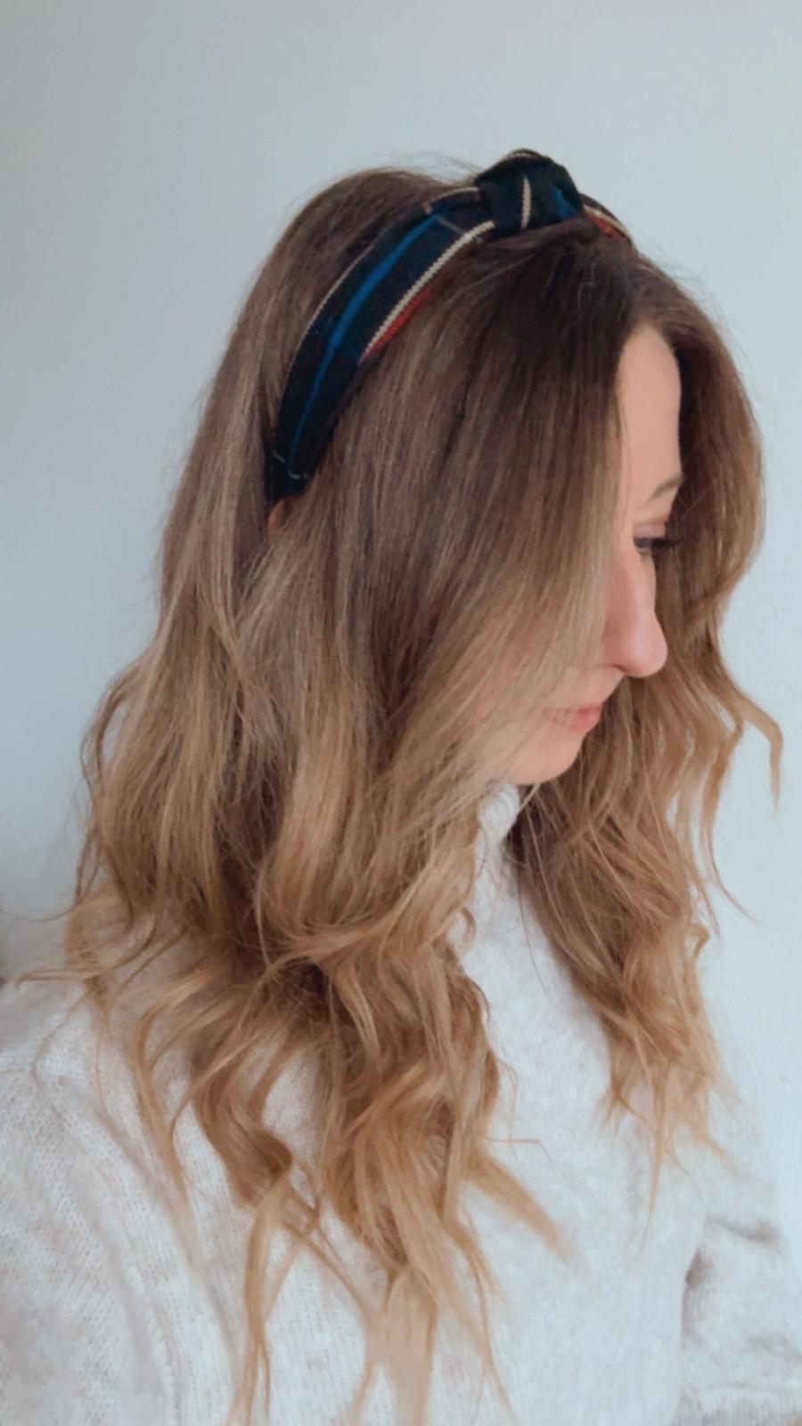 JAMES • Knoten-Haarreif • Karo grün