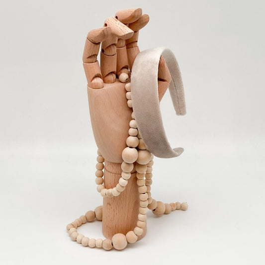 FABI • breiter Haarreif • Samt • beige