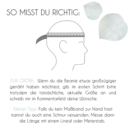 leichte Long-Beanie • Blume I